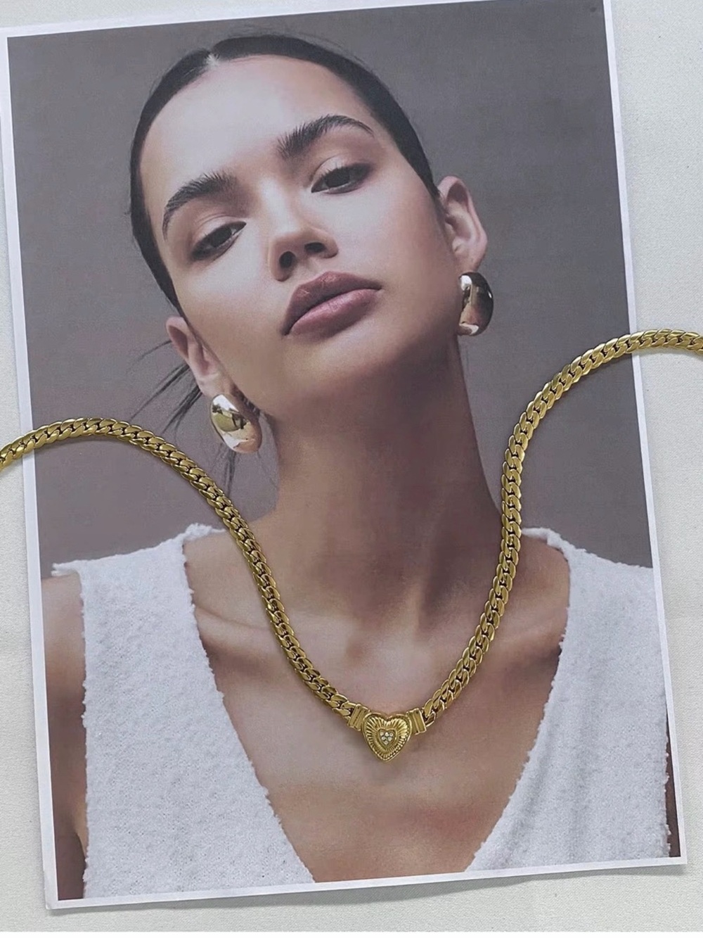 18K Gold Plated Heart Necklace - Picture 2 of 10